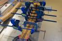 glued and clamped